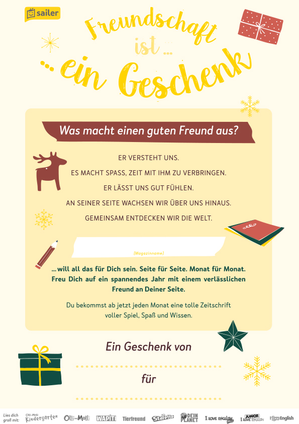 Weihnachts-Geschenkgutschein