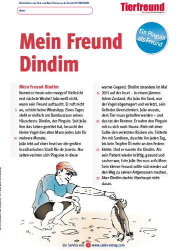 Arbeitsblatt Pinguine