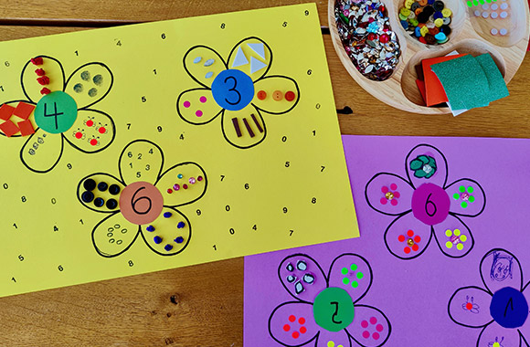 Lernspiel Mengenblumen 2