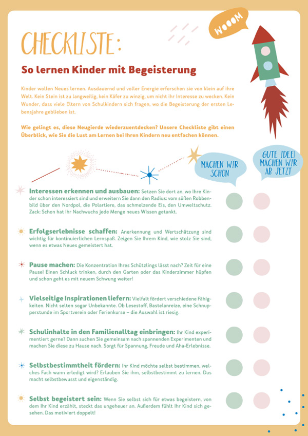 Checkliste Schulstart